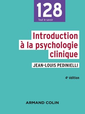 cover image of Introduction à la psychologie clinique--4e éd.
